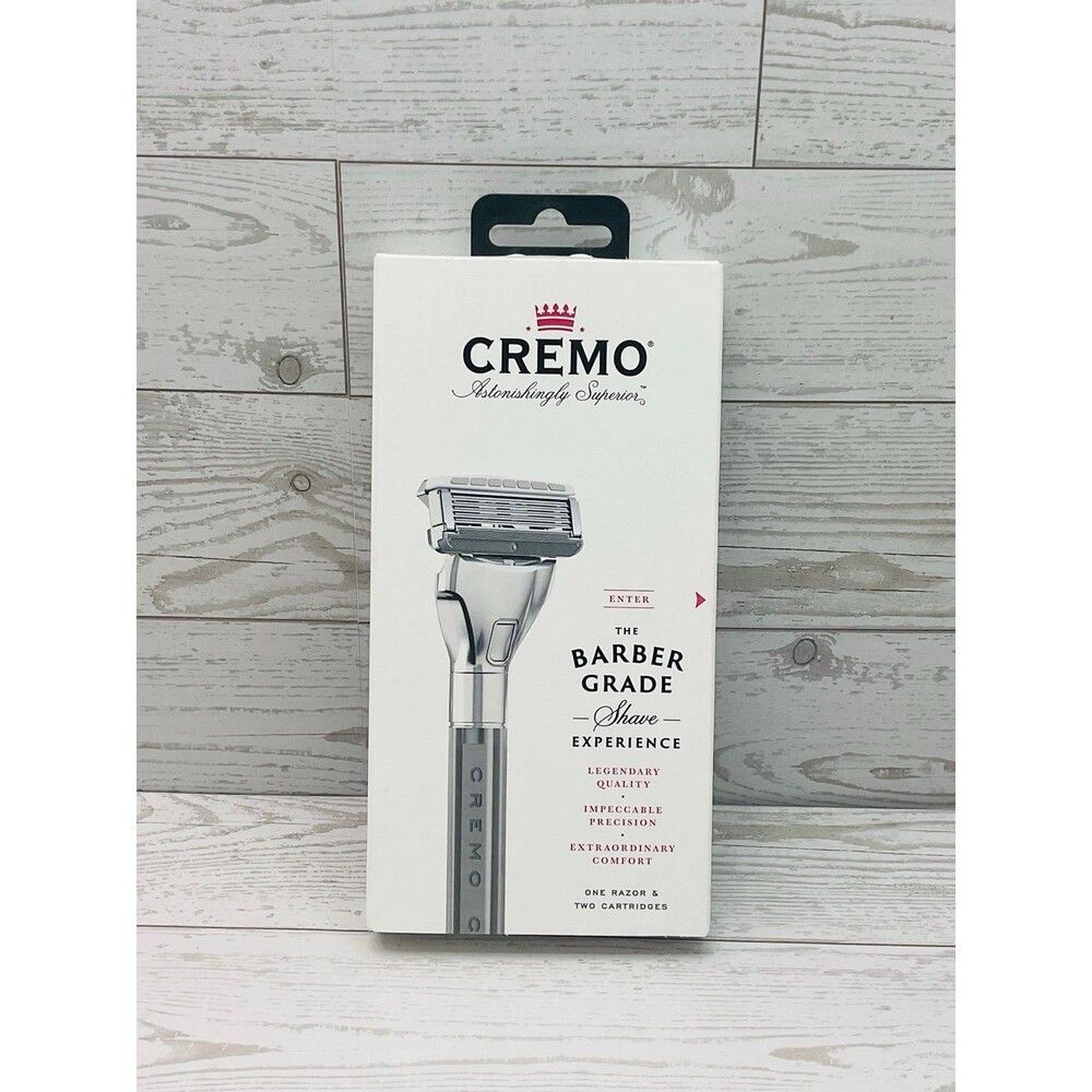 Cremo The Barber Grade Shave Experience Men’s Razor w/2 Cartridges